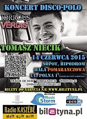 Bilety na koncert Disco- Polo - Wystepują: Mega Dance, Verdis i Tomasz Niecik! w Sopocie - 14-06-2015