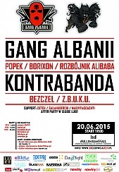 Bilety na koncert GANG ALBANII oraz BEZCZEL & Z.B.U.K.U.  - Najgrubszy w tym sezonie, podwójny koncert Gangu Albanii oraz Kontrabandy. w Rzeszowie - 20-06-2015