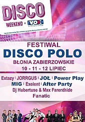 Bilety na koncert Disco Weekend z VOX na Błoniach Zabierzowskich - KARNET (10.07 19:00 ; 11.07 17:00 ; 12.07 17:00) w Zabierzowie - 10-07-2015