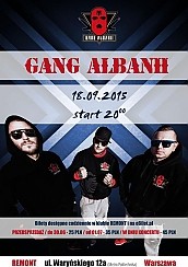 Bilety na koncert GANG ALBANII w Warszawie - 18-09-2015