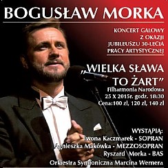 Bilety na koncert Bogusław Morka - Wielka sława to żart w Warszawie - 25-10-2015
