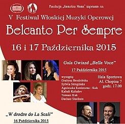 Bilety na V Festiwal Włoskiej Muzyki Operowej Belcanto per Sempre - Sprzedaż zakończona!