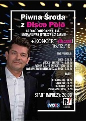 Bilety na koncert PIWNA ŚRODA Z DISCO POLO + KONCERT AKCENT - PIWO ZA DARMO BEZ LIMITU w Warszawie - 16-12-2015