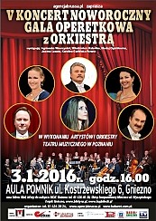 Bilety na koncert V Koncert Noworoczny - Gala Operetkowa w Gnieźnie - 03-01-2016