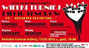 Bilety na koncert Wielki Turniej Pięciu Tenorów - Z okazji Święta Kobiet w Kielcach - 12-03-2016