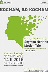 Bilety na koncert charytatywny dla Marka Pacuły - "Kocham, bo kocham" w Krakowie - 14-02-2016