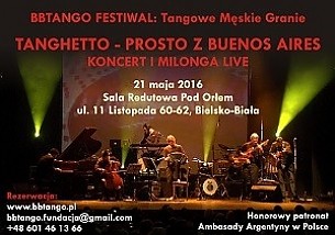Bilety na BBTANGO FESTIWAL:Tangowe Męskie Granie! II Koncert Tanghetto