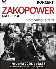 Bilety na koncert Zakopower - Koncert Zakopower pt &quot;Drugie pół&quot; w Krakowie! - 04-12-2016