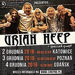 Bilety na koncert URIAH HEEP w Poznaniu - 03-12-2016