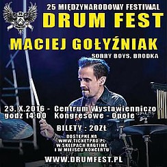Bilety na koncert Drum Fest: Maciek Gołyźniak - recital solo w Opolu - 23-10-2016