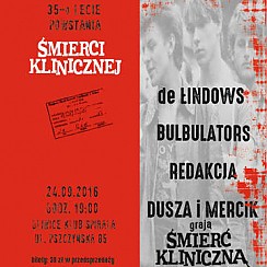 Bilety na koncert 35 lecie powstania Śmierci Klinicznej w Gliwicach - 24-09-2016