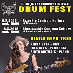 Bilety na koncert Drum Fest: Kinga Głyk Trio w Brzegu - 08-10-2016