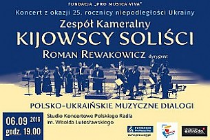 Bilety na koncert Polsko-Ukraińskie Muzyczne Dialogi.Koncert z okazji 25 Rocznicy Niepodległości Ukrainy w Warszawie - 06-09-2016