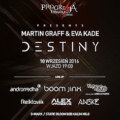 Bilety na koncert MARTIN GRAFF & EVA KADE PRESENTS – DESTINY w Warszawie - 10-09-2016