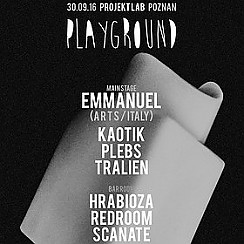 Bilety na koncert Playground w/ Emmanuel (ARTS / Italy) w Poznaniu - 30-09-2016
