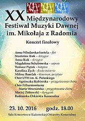 Bilety na Międzynarodowy Festiwal Muzyki Dawnej im. Mikołaja z Radomia. Koncert Finałowy