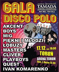 Bilety na koncert II Świąteczna Gala Disco Polo w Toruniu - 17-12-2016
