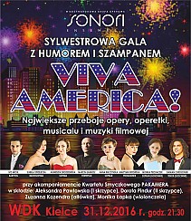 Bilety na koncert SYLWESTROWA GALA Z HUMOREM I SZAMPANEM &quot;VIVA AMERICA!&quot; w Kielcach - 31-12-2016