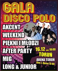 Bilety na koncert III ŚWIĄTECZNA GALA DISCO POLO w Toruniu - 16-12-2017