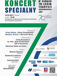 Bilety na koncert specjalny z okazji 70-lecia tradycji akademickich ZUT w Szczecinie - 24-05-2017