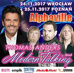 Bilety na koncert w Andrzejki: Thomas Anders & Modern Talking Band, Alphaville - Koncert bez udziału Alphaville w Bydgoszczy - 26-11-2017