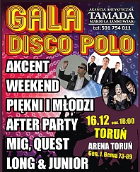 Bilety na koncert Świąteczna Gala Disco Polo  w Toruniu - 16-12-2017