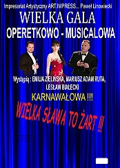Bilety na koncert Wielka sława to żart - Emilia Zielińska, Mariusz Adam Ruta, Lesław Białecki w Ciechocinku - 02-03-2017