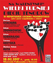 Bilety na koncert TURNIEJ PIĘCIU TENORÓW w Kielcach - 10-03-2018