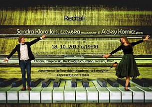 Bilety na koncert Sandra Klara Januszewska (mezzosopran) i Aleksy Kornicz (piano): recital w Szczecinie - 18-10-2017