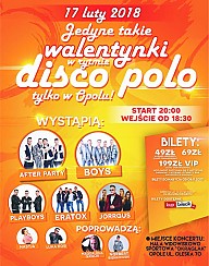 Bilety na koncert Walentynki w rytmie Disco Polo! - Jedyne takie walentynki w rytmie Disco Polo tylko w Opolu! - 17-02-2018