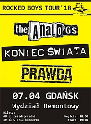 Bilety na koncert Rocked Boys Tour 2018 - Prawda, The Analogs, Koniec Świata w Gdańsku - 07-04-2018