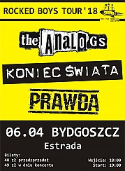 Bilety na koncert Rocked Boys Tour 2018 - Prawda, The Analogs, Koniec Świata w Bydgoszczy - 06-04-2018