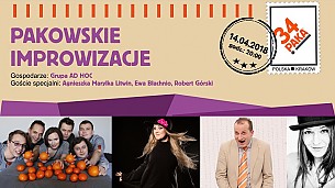 Bilety na kabaret 34.PAKA - Koncert Improwizacji - wystąpią: AD HOC, Ewa Błachnio, Agnieszka Marylka Litwin i Robert Górski, Improband w Krakowie - 14-04-2018