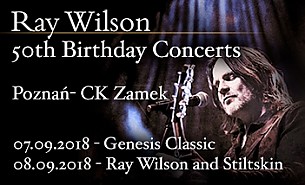 Bilety na koncert Ray Wilson & Stiltskin – koncert z okazji 50 urodzin  w Poznaniu - 08-09-2018