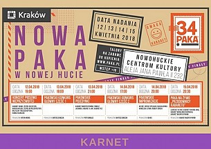 Bilety na kabaret 34.PAKA - KARNET w Krakowie - 12-04-2018