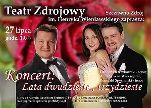 Bilety na koncert "Lata dwudzieste, lata trzydzieste..." w Szczawnie Zdroju - 27-07-2018