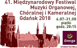 Bilety na koncert 41. MFMOCHiK 2018 - Thomas Nipp (Lichtenstein)  - organy w Gdańsku - 31-08-2018