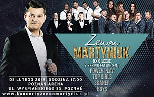 Bilety na koncert Zenon Martyniuk - XXX lecie z Zespołem Akcent  w Poznaniu - 03-02-2019