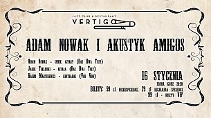 Bilety na koncert Adam Nowak i Akustyk Amigos w Vertigo we Wrocławiu - 16-01-2019