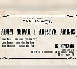 Bilety na koncert Adam Nowak i Akustyk Amigos we Wrocławiu - 16-01-2019