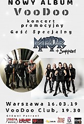 Bilety na koncert Voo Doo i Martyr - Zespół VooDoo promuje nowy album, gość specjalny holenderski Martyr w Warszawie - 16-03-2019