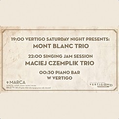 Bilety na koncert Mont Blanc Trio / Maciej Czemplik Trio / Piano Bar w Vertigo we Wrocławiu - 09-03-2019