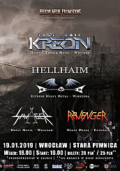 Bilety na koncert KREON, HELLHAIM, Ravenger, Savager we Wrocławiu - 19-01-2019