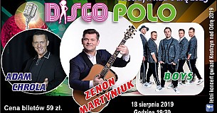 Bilety na koncert Letni Koncert Gwiazd: Zenon Martyniuk, Boys, Adam Chrola w Kostrzynie nad Odrą - 18-08-2019
