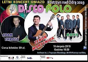 Bilety na koncert Letni Koncert Gwiazd Disco Polo w Kostrzynie nad Odrą - 18-08-2019