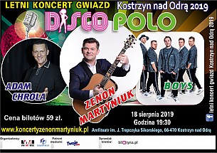 Bilety na koncert Letni Koncert Gwiazd Disco Polo Kostrzyn nad Odrą 2019 - 18-08-2019