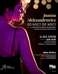 Bilety na koncert Joanna Aleksandrowicz. Od nocy do nocy w Chełmnie - 04-10-2019