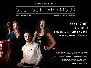 Bilety na koncert Que Tout Par Amour - Dawid Buchta Trio w Krakowie - 09-11-2019