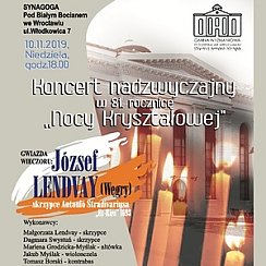 Bilety na koncert nadzwyczajny - w 81. rocznicę "Nocy Kryształowej" we Wrocławiu - 10-11-2019