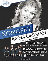 Bilety na koncert ANNA GERMAN - NIEZAPOMNIANA w Biłgoraju - 14-12-2019
